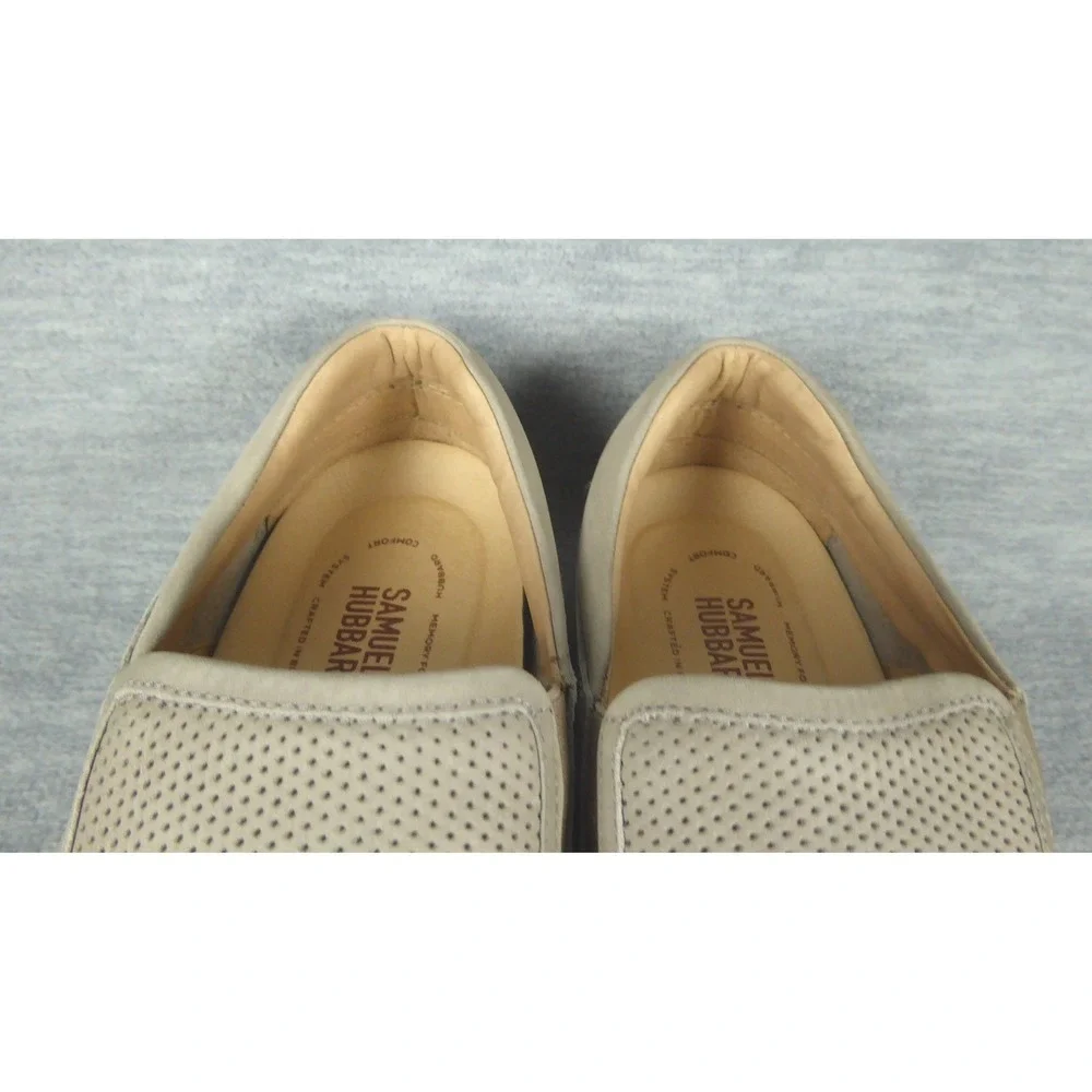 Samuel Hubbard Olema Slip-On Loafers Mens 8.5 W Gray Mushroom Nubuck Leather